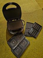 3-in-1 Tosti-ijzer, Wafelijzer & Panini Grill, Ophalen, Uitneembare platen, Gebruikt