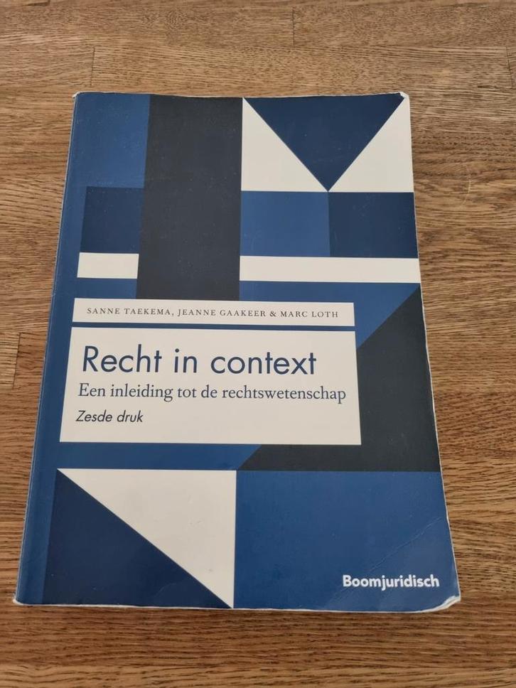 Recht in context, S Taekema, Boeken, Studieboeken en Cursussen, Gelezen, WO, Alpha, Ophalen of Verzenden