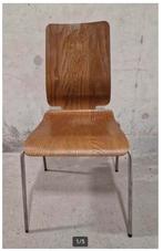 Vintage 6 stoelen, Vijf, Zes of meer stoelen, Metaal, Gebruikt, Bruin
