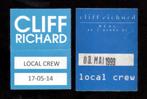 Cliff Richard 2 x Backstage Pass == Amsterdam/Rotterdam, Verzenden, Gebruikt, Foto of Kaart
