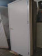 Kozijn met hechte houten deur, Doe-het-zelf en Verbouw, Deuren en Horren, Ophalen, 80 tot 100 cm, 215 cm of meer, Hout