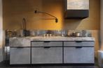 Excusieve showroom keuken van marmer leer en staal, Huis en Inrichting, Keuken | Complete keukens, Ophalen, Overige kleuren, Enkelwandige keuken