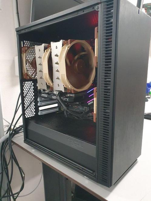 Fractal GAME PC Core i9 64GB ram GeForce RTX4060 2TB W11Pro, Computers en Software, Desktop Pc's, Gebruikt, 4 Ghz of meer, SSD