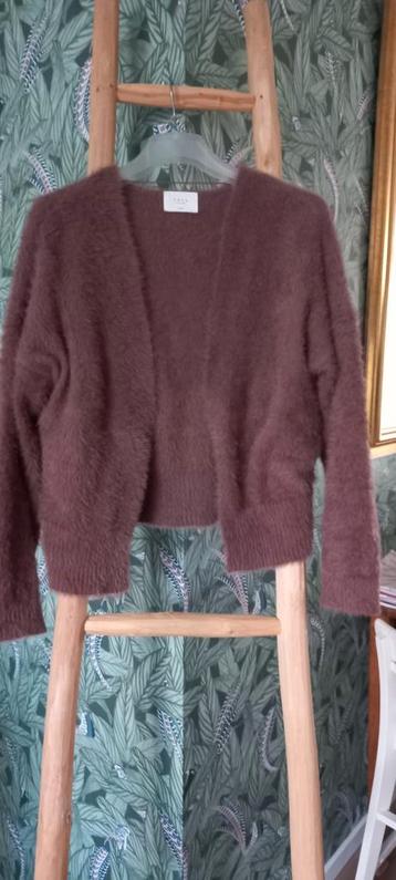 YAYA WOMAN FLUFFY VEST AUBERGINE/OUDROZE MT M/L  beschikbaar voor biedingen