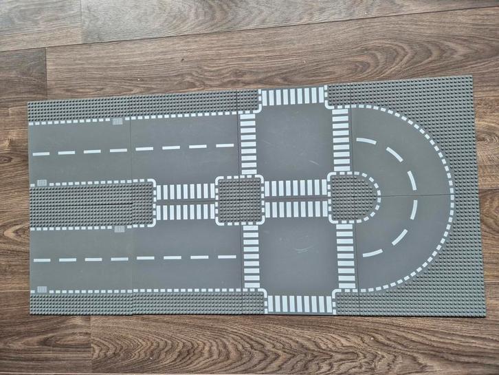 8 lego city legocity weg platen wegenplaten donkergrijs, Kinderen en Baby's, Speelgoed | Duplo en Lego, Gebruikt, Lego, Complete set