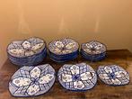 Marokkaans aardewerk servies blauw wit, Huis en Inrichting, Keuken | Servies, Nieuw, Ophalen of Verzenden, Bord(en), Overige stijlen