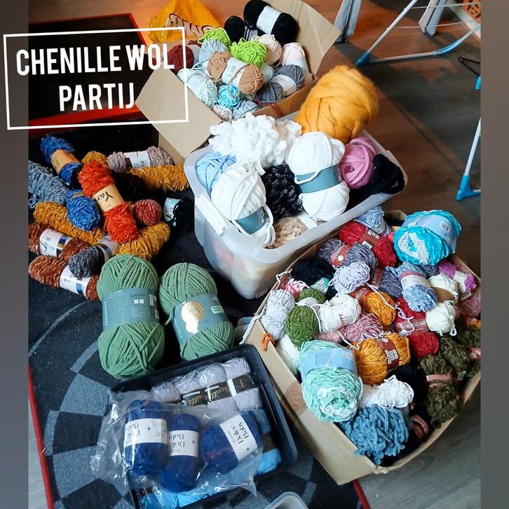 chenille velvet wol garen partij ophalen, Hobby en Vrije tijd, Overige Hobby en Vrije tijd, Nieuw, Ophalen