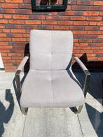 Grijze Fauteuil met Metalen Frame, Huis en Inrichting, Ophalen, Zo goed als nieuw, Metaal, Eén
