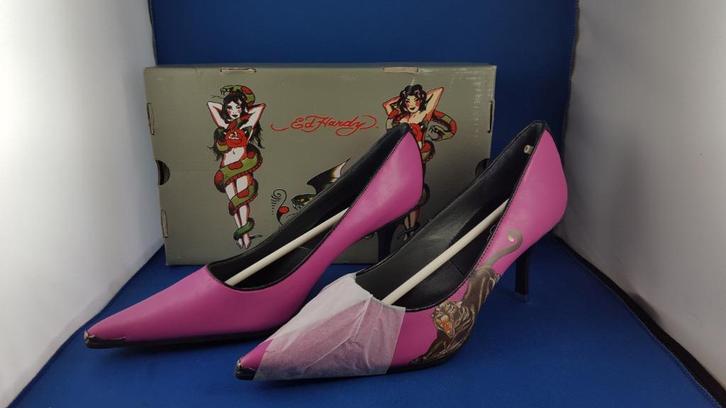 Ed Hardy pumps damesschoenen Panther-Fuchsia, maat 38,5. 4A3, Kleding | Dames, Schoenen, Gedragen, Roze, Ophalen of Verzenden