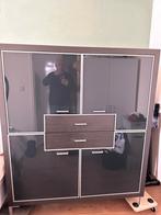 Mooie kast met glazen deuren, Ophalen of Verzenden
