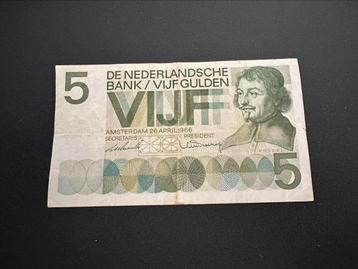 5 Gulden biljet 1966 vondel beschikbaar voor biedingen