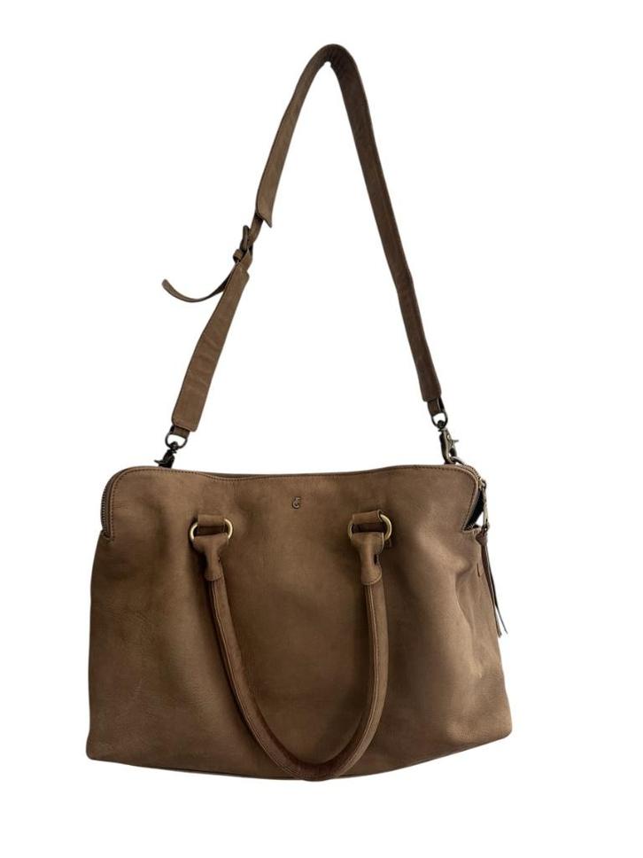 Fabienne Chapot schoudertas, Sieraden, Tassen en Uiterlijk, Tassen | Schoudertassen, Zo goed als nieuw, Bruin, Leer, Ophalen of Verzenden