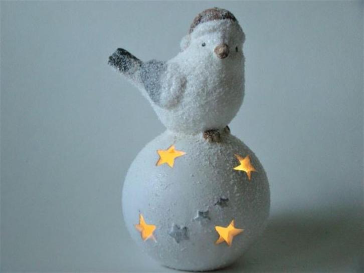 Mus met sneeuwbal klein met led p/st., Huis en Inrichting, Woonaccessoires | Overige, Nieuw, Ophalen of Verzenden