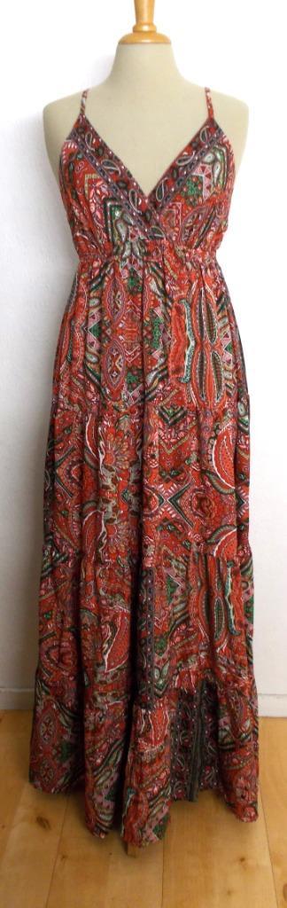 Ibiza/boho/hippie maxi stroken print jurk! M, Kleding | Dames, Jurken, Zo goed als nieuw, Maat 38/40 (M), Overige kleuren, Onder de knie