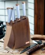 Edenberg 7-delige Messenset met Houten Blok, Van der Kunstraat 5, Nieuw, Ophalen of Verzenden, HaMa