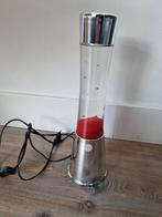 Zilveren lavalamp met rood, Ophalen, Gebruikt, Glas, Minder dan 100 cm