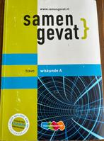 THIEMEMEULENHOFF SAMENGEVAT WISKUNDE A, Ophalen of Verzenden, Gelezen, HAVO, Wiskunde A
