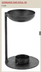 Zwarte Metalen Geurbrander, Nieuw, Minder dan 25 cm, Ophalen of Verzenden, Metaal