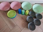 Plastic schalen, bordjes en bekers gebruikt in caravan, Ophalen of Verzenden, Zo goed als nieuw
