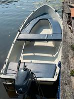 Sloep met 4pk Yamaha motor, met kussens en dekzeil, Watersport en Boten, Ophalen, Gebruikt, Tot 10 pk, 3 tot 6 meter