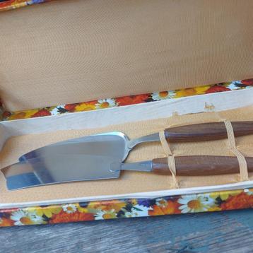 Vintage viscouvert vis serveer set in cassette beschikbaar voor biedingen