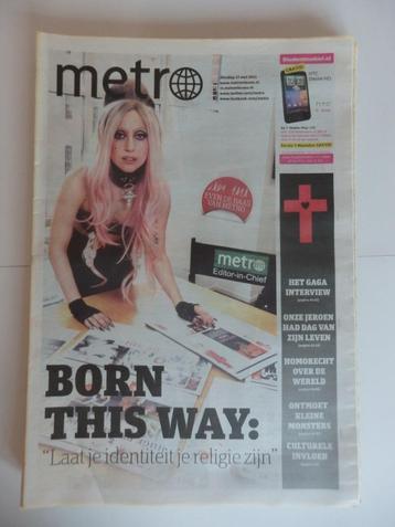Lady Gaga - Metro krant 2011 beschikbaar voor biedingen