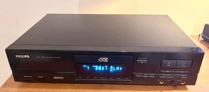Philips dcc speler 730 (nieuwe pinch-rollers en snaartjes), Audio, Tv en Foto, Cassettedecks, Philips, Ophalen of Verzenden