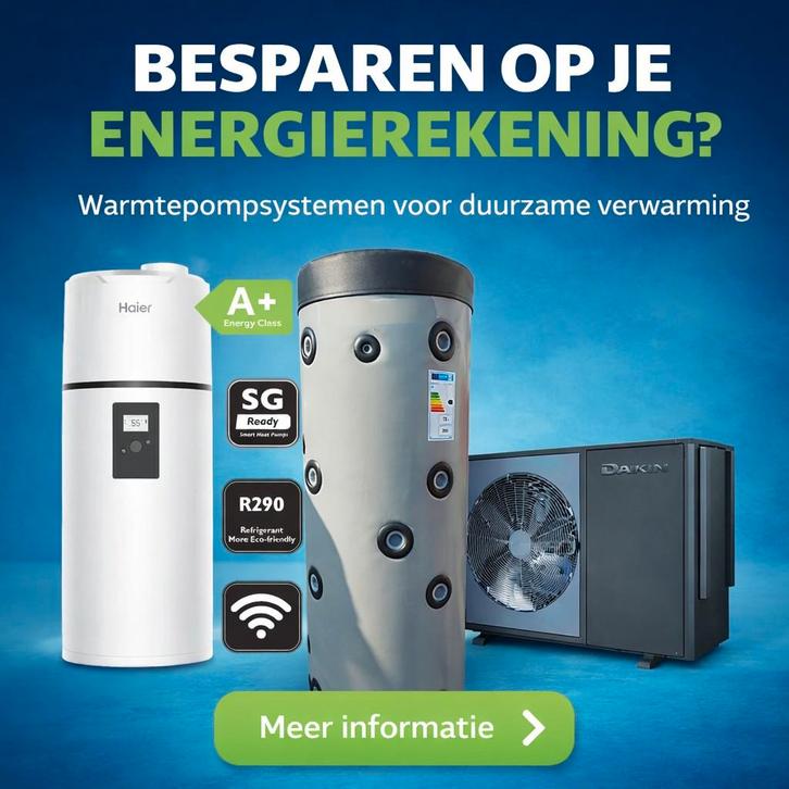 BASIS PAKKET GASLOOS WONEN, Doe-het-zelf en Verbouw, Verwarming en Radiatoren, Nieuw, 800 watt of meer, Minder dan 60 cm, Ophalen of Verzenden