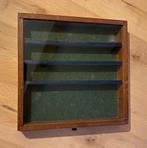 2 vintage show lades met glazen deksel, Huis en Inrichting, Kasten | Vitrinekasten, Ophalen, 50 tot 100 cm, Zo goed als nieuw