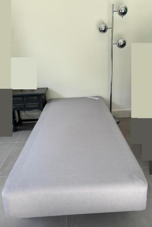 bed 90 x 220 cm boxspring IKEA Sultan Storfors lichtgrijs, Huis en Inrichting, Slaapkamer | Boxsprings, Zo goed als nieuw, 90 cm