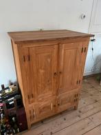 Massief houten kast, Ophalen, Gebruikt, 70 tot 120 cm, 120 tot 170 cm