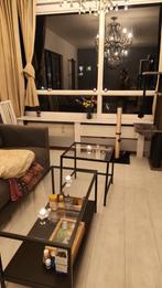 IKEA VITTSJÖ Salontafel Set - BLACK and Glass, Huis en Inrichting, Tafels | Salontafels, 50 tot 100 cm, Zo goed als nieuw, Minder dan 50 cm