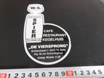 sticker Spier DE VIERSPRING Cafe Kegelhuis WJH Schortinghuis, Ophalen, Zo goed als nieuw