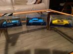 3 x model auto Kuifje 1:43 metaal/plastic in displaybox, Ophalen of Verzenden, Zo goed als nieuw, Auto, Overige merken
