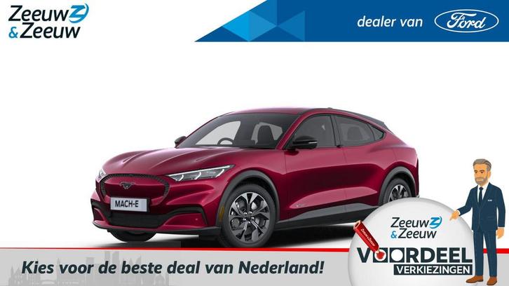 Ford Mustang Mach-E Standard RWD 75 kWh | Nieuw te bestellen, Auto's, Ford, Bedrijf, Te koop, Mustang, 360° camera, ABS, Achteruitrijcamera
