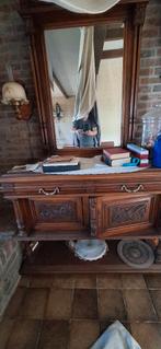 Antieke buffetkast met grote spiegel, Antiek en Kunst, Ophalen