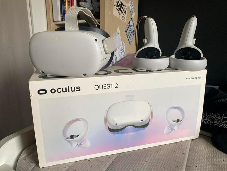 Oculus Quest 2 VR Systeem - Compleet, Spelcomputers en Games, Virtual Reality, Gebruikt, Pc, VR-bril, Ophalen