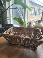 Stevige rieten mand - 50x35x16 cm, Mand, Ophalen of Verzenden, Zo goed als nieuw, Riet