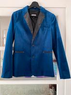 Jongens Colbert Petrol Velours + Blouse 158/164, Kinderen en Baby's, Kinderkleding | Maat 158, Ophalen of Verzenden, Zo goed als nieuw