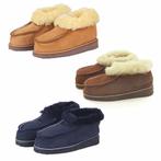 Warme Pantoffels met Wol lamsvacht sloffen met hardzool, Ophalen of Verzenden, Info@herwe.nl, Pantoffels of Sloffen, Bruin