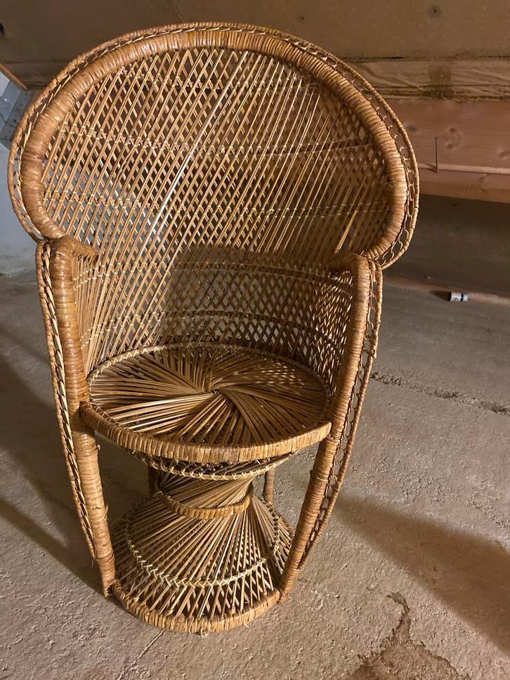 Oud Geweven Kinderstoel - Vintage Stijl, Antiek en Kunst, Antiek | Meubels | Stoelen en Banken, Ophalen