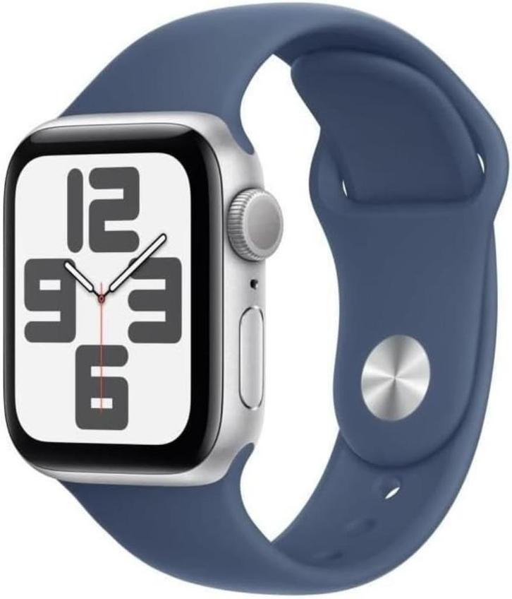 Apple Watch SE (Gen 2) 40mm Silver Denim Sport Band (S/M), Telecommunicatie, Overige Telecommunicatie, Nieuw, Ophalen of Verzenden