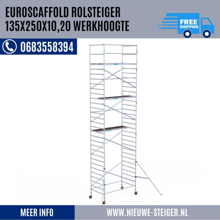 Euroscaffold 135x250x10,20 , Gratis Thuisbezorging !, Doe-het-zelf en Verbouw, Steigers, Nieuw, Rolsteiger of Kamersteiger, 5 meter of hoger