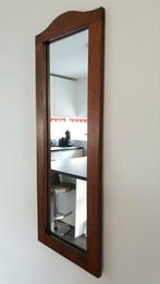 Klassieke Wood wandspiegel met donker eiken lijst 102 x 40cm, Ophalen, Minder dan 50 cm, Zo goed als nieuw, Minder dan 100 cm