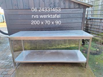 Rvs werktafel werkbank ( gelast ) beschikbaar voor biedingen