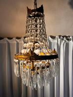 Koperen Hanglamp met Kristallen Pegels, Antiek en Kunst, Antiek | Lampen, Ophalen