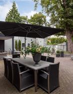 4 seasons outdoor tafel met 8 stoelen incl kussens, Ophalen, Gebruikt, 8 zitplaatsen, Rvs