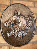 Paarden ruiter cowboy western koperen schild, Ophalen of Verzenden, Koper