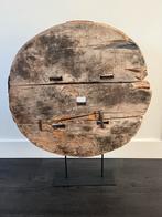 Groot houten wiel/ornament op standaard/statief, Huis en Inrichting, Woonaccessoires | Overige, Ophalen of Verzenden, Zo goed als nieuw
