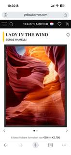 Yellow Korner - Serge Ramelli - Lady in the Wind 133x100cm, Antiek en Kunst, Ophalen